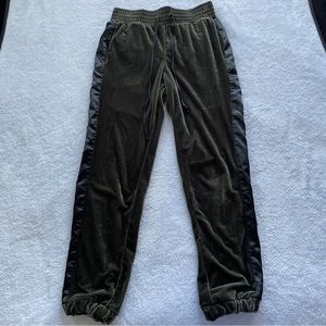 New York and Co Velvet Green Sweatpants